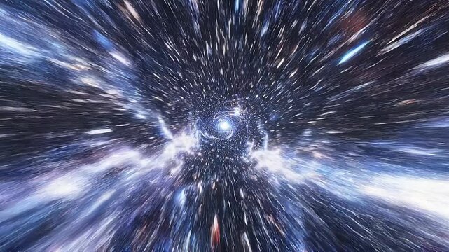 Stunning cosmic galaxy spiral with glowing stars and nebula in deep space universe