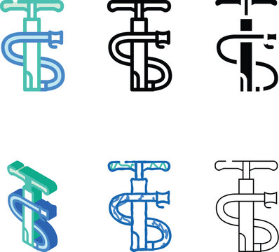pump tool color icon vector. mix pump tool sign. isolated symbol illustration