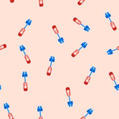 marshmallow roasting sticks isometric seamless pattern. marshmallow roasting sticks sign illustration © sevector