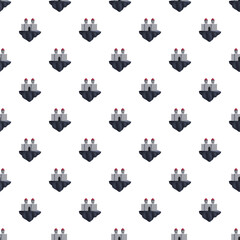 Obraz premium Cartoon fantasy castle on a floating island creating magical repeating pattern