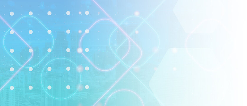 Abstract Medical Technology Background With Glowing Network