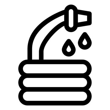 Watering Garden Hose Pipe Line Icon