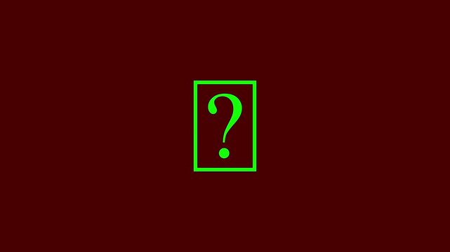 green Question Mark Icon in Rectangle Frame Animation on Dark red Background Minimalist Red Help Symbol and Box  Graphic Asset for FAQ