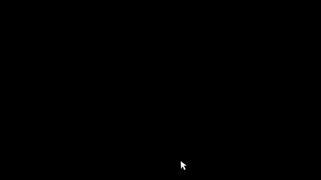 mouse cursor click indicator with pulse ripple effect on transparent background.