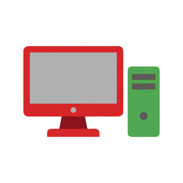 Minimalist Desktop Computer Icon Graphic