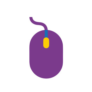 Minimalist Purple Computer Mouse Icon Design