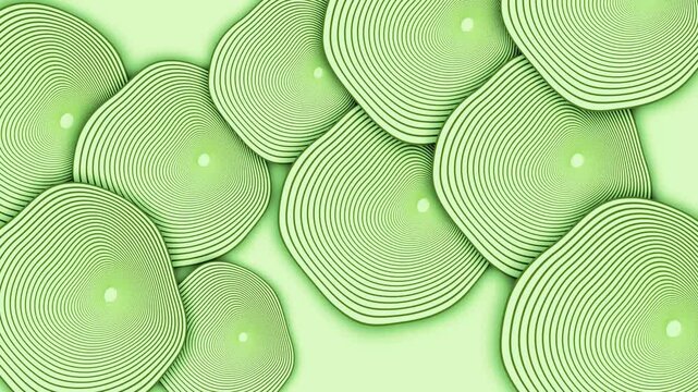 Abstract background with overlapping pale concentric circle soft modern pattern with copy space animation