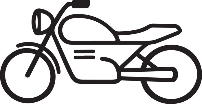 Minimalist motorcycle bike vector icon Vector