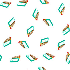 Fototapeta premium woodpecker bird isometric seamless pattern. woodpecker bird sign illustration