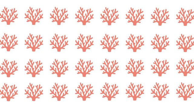 Coral Pattern Loop Animation for Tropical Design Backgrounds