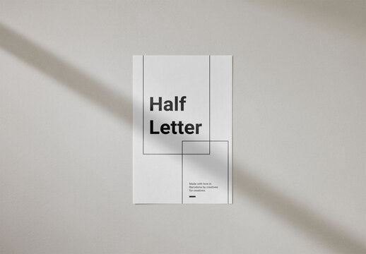 Mockup Of Customizable Half Letter Leaflet