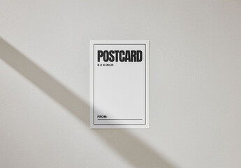 Mockup Of Customizable Postcard