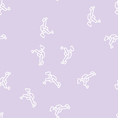Fototapeta premium gynecological chair line seamless pattern gynecological chair thin line illustration