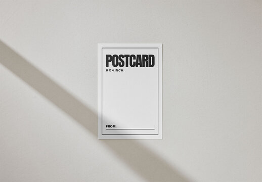 Mockup Of Customizable Postcard