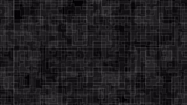 Abstract Digital Tech Grid Matrix On Black Background Loop 4K