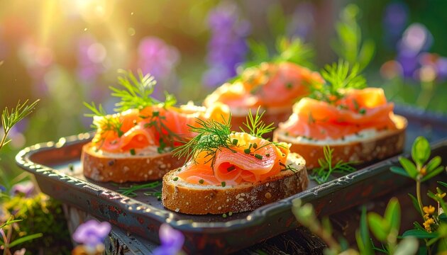 schnittchen mit r&auml;ucherlachs