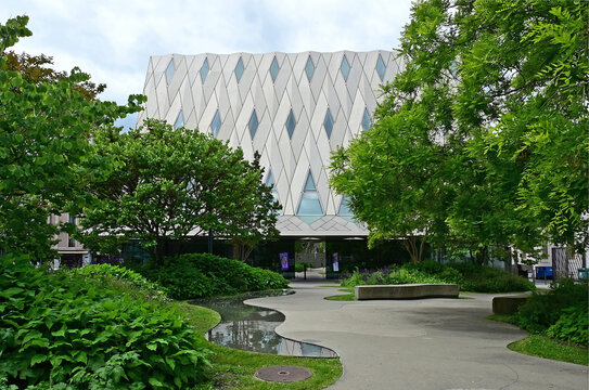 Geneva, Switzerland , Europe - 05.2026 : MEG - Mus&eacute;e d'ethnographie de Gen&egrave;ve, Geneva Museum of Ethnography, new pagoda-shaped building by Graber Pulver Architekten, Boulevard Carl-Vogt