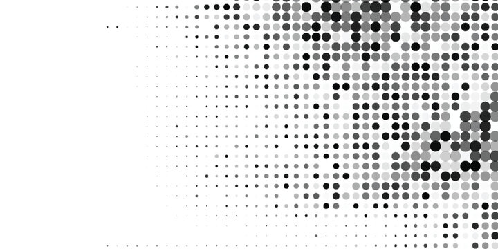 Mountain grain pattern vector background. Black noise stipple dots wave. Sand grain effect. Dots grunge banner. Abstract noise dotwork pattern. Stipple circles texture. Dotted vector background.