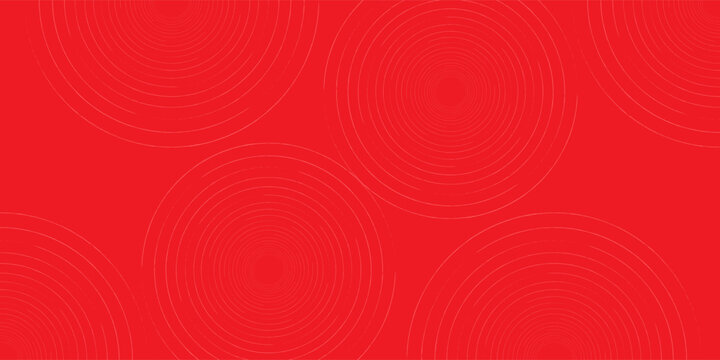 A collection of red concentric circles. A collection of radial sound waves or sonar rings. A collection of radar symbols, targets, dashed lines, and halftones.