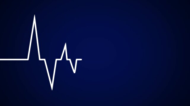 Heartbeat signal icon animation with heart rate monitors, electrocardiogram (EKG/ECG) looping background for health tracking and medical diagnostics.
