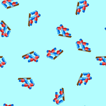 wellhead oil industry isometric seamless pattern. wellhead oil industry sign illustration