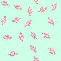 stegosaurus dinosaur animal vector seamless pattern stegosaurus dinosaur animal sign illustration © sevector