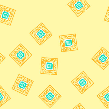 circuit board quantum computer vector seamless pattern circuit board quantum computer sign illustration