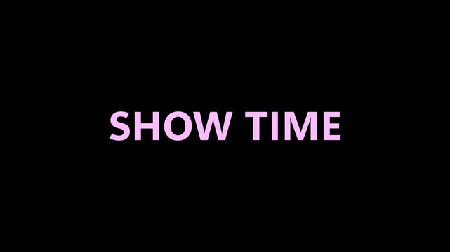 Show time text animation displays event launch signals via neon halos. Videos require a show time text animation sequence design model track. Load a show time text animation layout matrix.