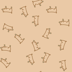 berkshire pig breed vector seamless pattern berkshire pig breed sign illustration © sevector