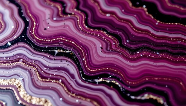 Vivid Abstract Gem Surface with Rich Purple and Gold Accents