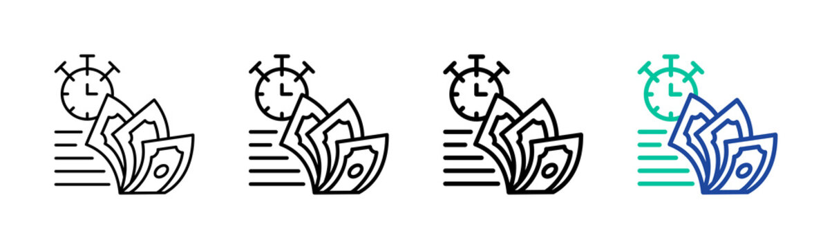 Fast Transaction Outline Icon Collection