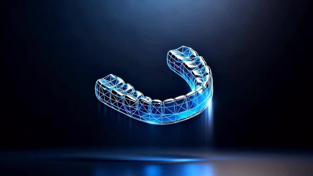 Blue geometric dental aligner