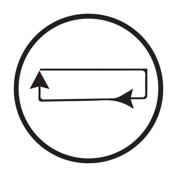 Rotation Refresh Arrow Sign Isolated Editable Vector Icon