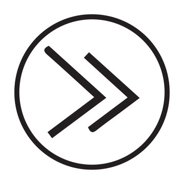 Modern outline arrow symbols