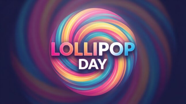 Colorful lollipop day celebration design