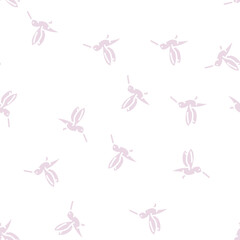 Fototapeta premium colibri little bird glyph vector seamless pattern. colibri little bird signthin illustration