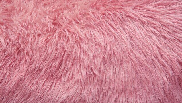 Soft pink faux fur fabric texture with long fibers, ideal for upholstery, fashion design, and decorative applications in various creative projects