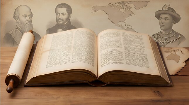 Ancient Chronicles: Historical Manuscripts, Maps, and Figure Portraits