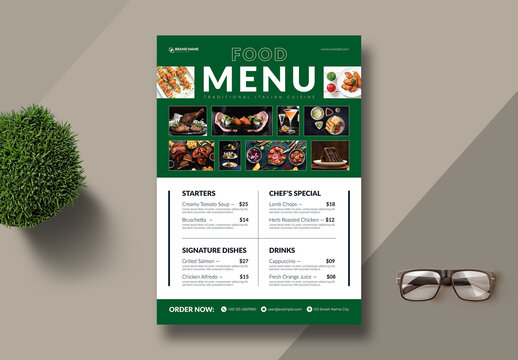 Food Menu Template Layout