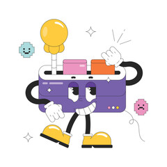 Controller Retro Vector Illustration Eps 10 File © Optima GFX