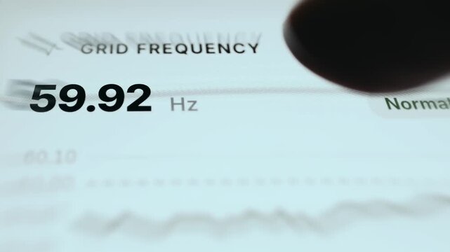 Grid Frequency reading of 59.91 Hz labeled as Normal
