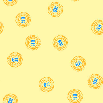smiling cute sun character vector seamless pattern smiling cute sun character sign illustration