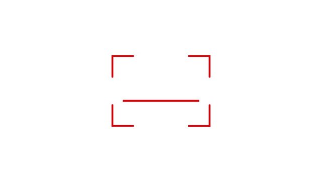 Scanner frame animation with digital scan indicator. Scanning animation showing detection and analysis process. Minimal scanner icon motion for security, system and technology use. 4k video.