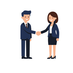 Fototapeta premium Flat vector illustration a businessman character.