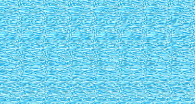  Wave pattern seamless abstract background. Lines wave pattern white on blue background for summer vector design.
