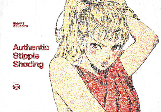 Authentic Stipple Shading Effect For Poster And Print Design