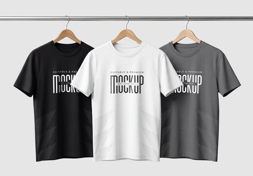 Hanging T-Shirt Mockup Set