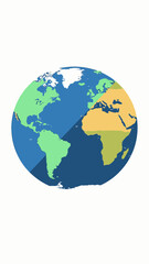Fototapeta premium A colorful illustration of the Earth.