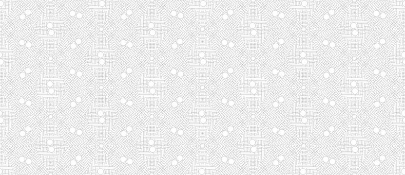 Seamless Abstract Geometric Monochrome Style Pattern Background