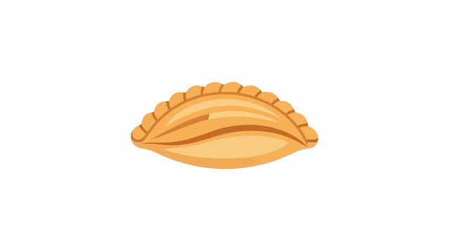 A digital illustration of a single empanada.